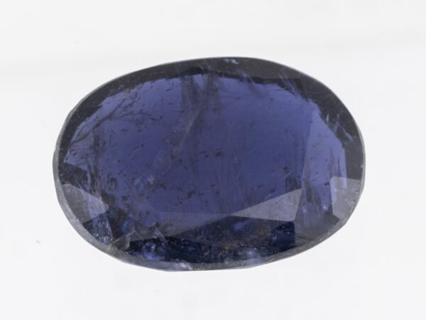 Natural Iolite Stone Kaka Neeli 7.13 carat top view blue oval mix cut