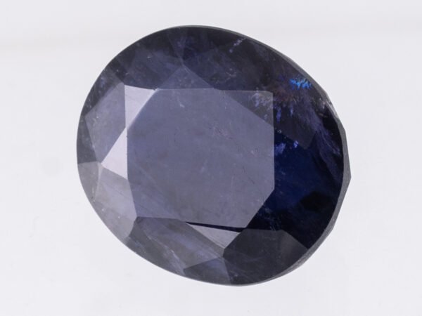 Iolite Stone Kaka Neeli 7.26 carat side view oval mix cut