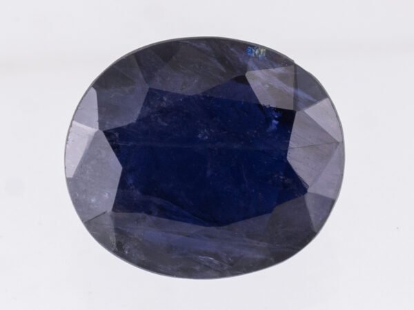 Natural Iolite Stone Kaka Neeli 7.26 carat top view blue oval mix cut