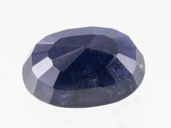 Iolite Stone Kaka Neeli 7.34 carat side view oval mix cut