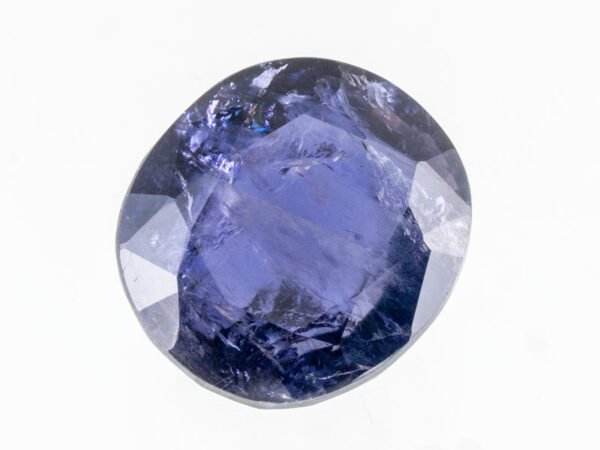 Iolite Stone Kaka Neeli 7.61 carat side view oval mix cut