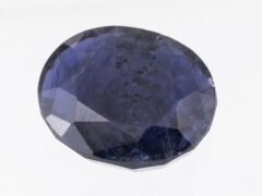 Natural Iolite Stone Kaka Neeli 7.66 carat top view blue oval mix cut