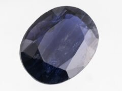 Natural Iolite Stone Kaka Neeli 7.70 carat top view blue oval mix cut