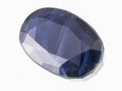 Iolite Stone Kaka Neeli 7.71 carat side view oval mix cut