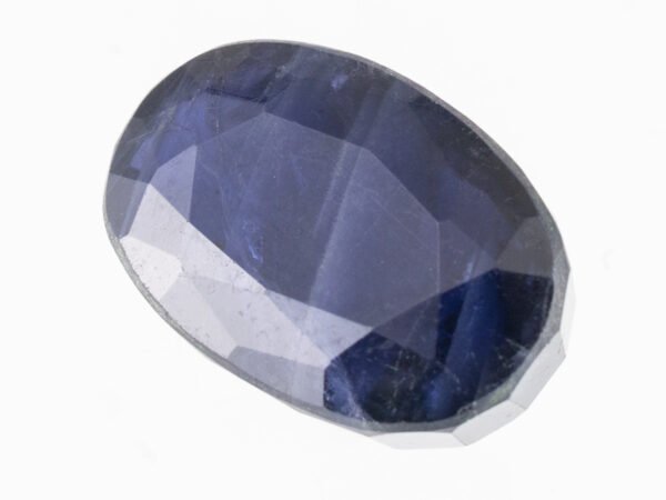 Iolite Stone Kaka Neeli 7.71 carat side view oval mix cut