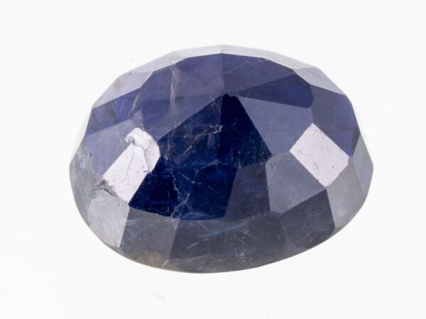 Iolite Stone Neeli 7.73 carat back view oval mixed cut