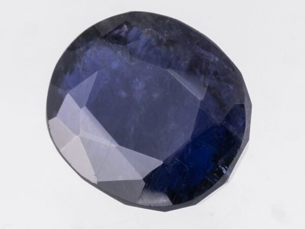 Iolite Stone Kaka Neeli 7.74 carat side view oval mix cut