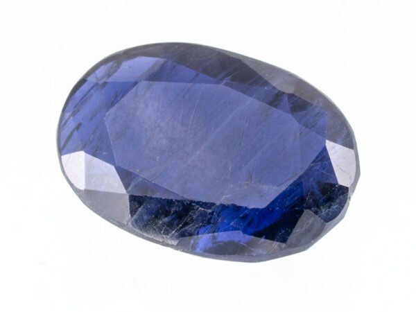 Iolite Stone Kaka Neeli 8.01 carat side view oval mix cut