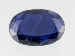 Natural Iolite Stone Kaka Neeli 8.01 carat top view blue oval mix cut