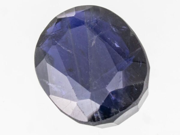 Iolite Stone Kaka Neeli 8.38 carat side view oval mix cut