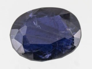 Natural Iolite Stone Kaka Neeli 8.38 carat top view blue oval mix cut