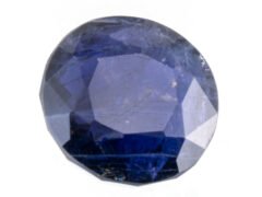 Natural Iolite Stone Kaka Neeli 8.41 carat top view blue oval mix cut