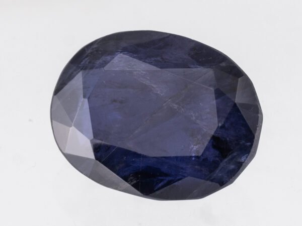 Iolite Stone Kaka Neeli 8.65 carat side view oval mix cut
