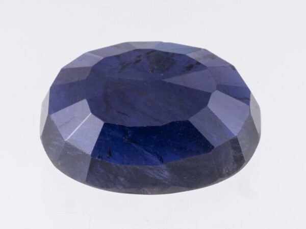 Iolite Stone Neeli 8.86 carat back view oval mixed cut