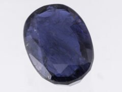 Iolite Stone Kaka Neeli 8.86 carat side view oval mix cut