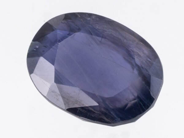 Iolite Stone Kaka Neeli 9.03 carat side view oval mix cut