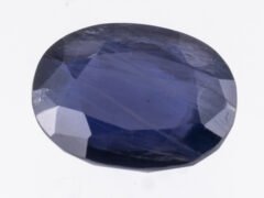 Natural Iolite Stone Kaka Neeli 9.03 carat top view blue oval mix cut