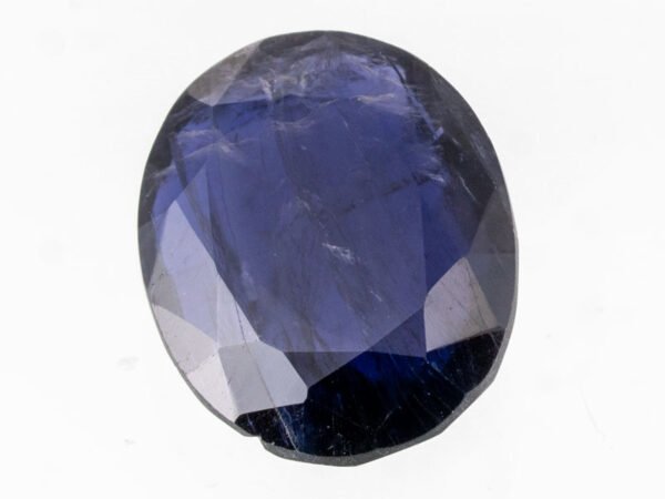 Iolite Stone Kaka Neeli 9.07 carat side view oval mix cut