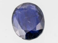 Natural Iolite Stone Kaka Neeli 9.07 carat top view blue oval mix cut