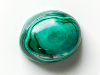 Natural Malachite Stone 12.96 Carat (14.24 Ratti) Oval Cabochon