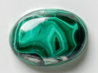 Natural Malachite Stone 16.60 Carat (18.24 Ratti) Oval Cabochon