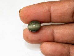 Quartz Cat's Eye Lahsuniya 8.45 carat in-hand actual size