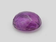 Amethyst Stone Jamunia 6.13 carat side view oval shape