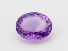 Amethyst Stone Jamunia 6.17 carat back view oval faceted quartz