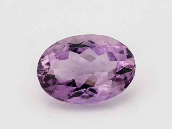 Natural Amethyst Stone Jamunia 6.34 carat front view blue purple oval