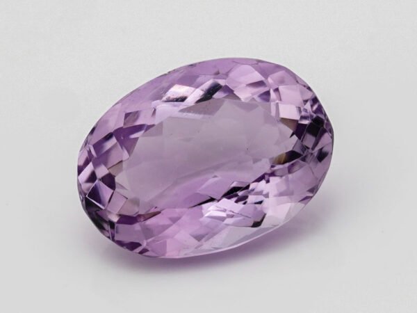 Amethyst Stone Jamunia 7.92 carat back view oval faceted quartz
