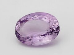 Natural Amethyst Stone Jamunia 7.92 carat front view blue purple oval