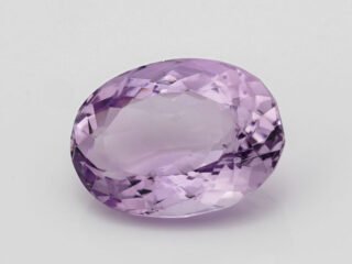 Natural Amethyst Stone Jamunia 7.92 carat front view blue purple oval