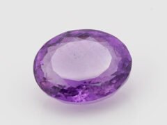 Natural Amethyst Stone Jamunia 8.28 carat front view blue purple oval