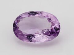 Natural Amethyst Stone Jamunia 8.8 carat front view blue purple oval