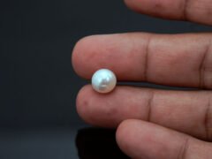 Cultured Pearl Moti 4.69 carat in-hand actual size