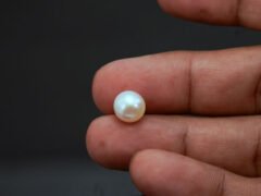Cultured Pearl Moti 4.86 carat in-hand actual size