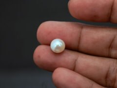 Cultured Pearl Moti 5.14 carat in-hand actual size