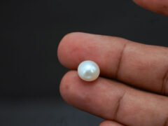 Cultured Pearl Moti 5.52 carat in-hand actual size