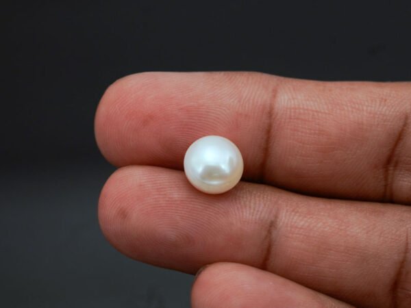 Cultured Pearl Moti 5.72 carat in-hand actual size
