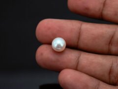Cultured Pearl Moti 5.72 carat in-hand actual size