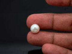 Cultured Pearl Moti 5.95 carat in-hand actual size