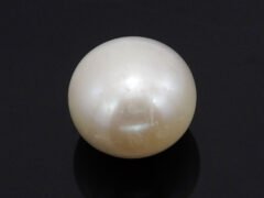 Cultured Pearl Moti 6.12 carat top view creamish white round shape