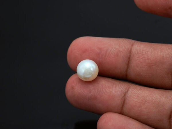 Cultured Pearl Moti 6.12 carat in-hand actual size
