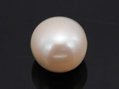Cultured Pearl Moti 6.13 carat top view creamish white round shape