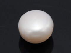 Cultured Pearl Moti 6.17 carat top view creamish white round shape