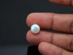 Cultured Pearl Moti 6.17 carat in-hand actual size