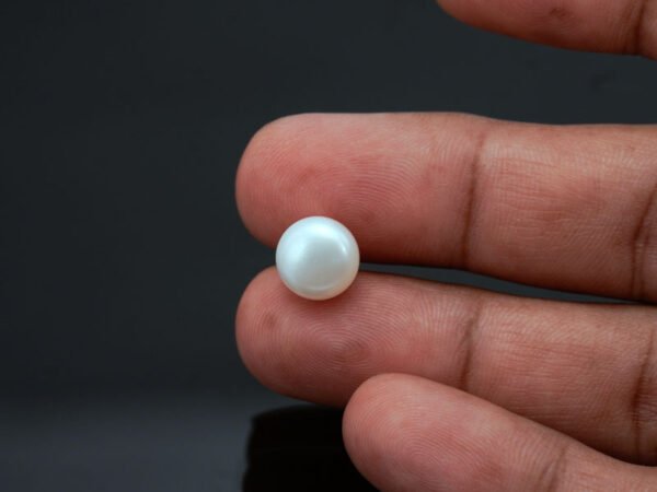 Cultured Pearl Moti 6.17 carat in-hand actual size