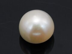 Cultured Pearl Moti 6.25 carat top view creamish white round shape