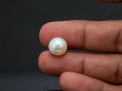 Cultured Pearl Moti 8.76 carat in-hand actual size