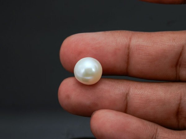 Cultured Pearl Moti 8.76 carat in-hand actual size